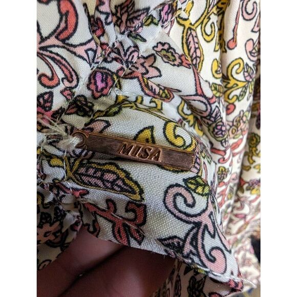 MISA New York Maddie Dress French Floral Midi Women's Size Extra Small - Picture 7 of 10